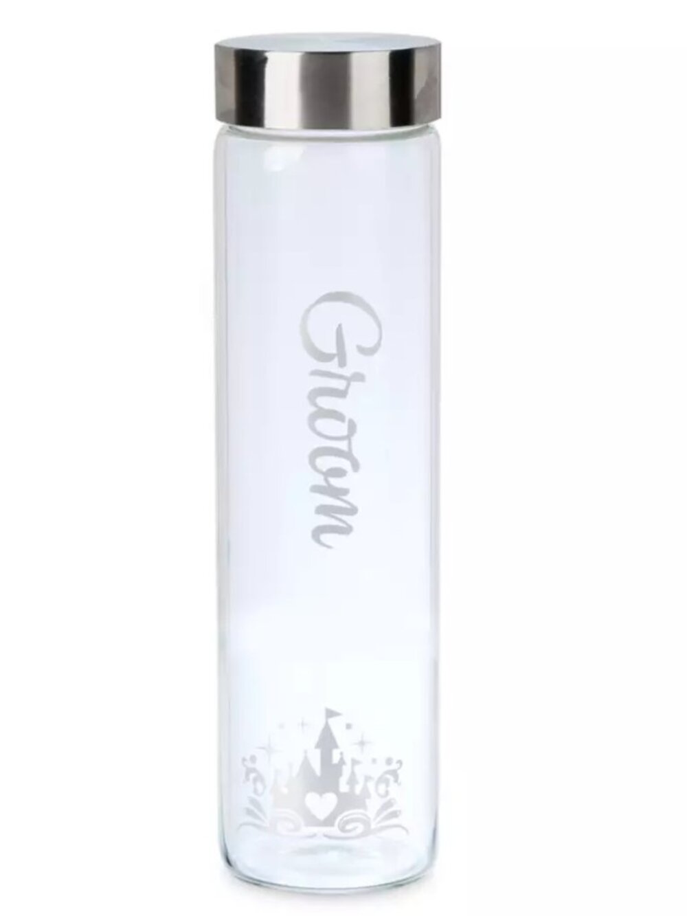 Disney Wedding Groom glass water bottle Disney's Fairy Tale Weddings Collection